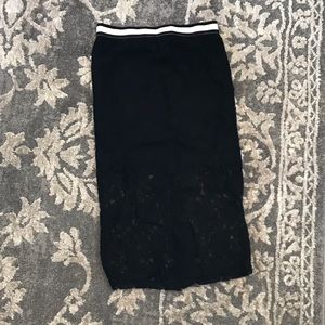 Black lace skirt